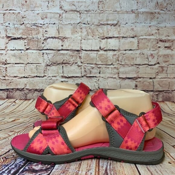 MERREL Surf Strap Pink & Orange Strappy Sandals Sz 7 - Picture 5 of 7